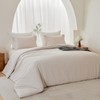 MIOTO Oversized King Duvet Cover 120x98-3 Pieces Prewashed Cotton-Like Extra