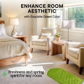 Soft Muslim Prayer Mat for Ramadan Gifts - Wide Prayer Rug with Gentle Surface for Eid Gifts | Lightweight & Portable Green Rug with Tassel | Special Eid Decorations and Ramadan Decor for Islamic Home