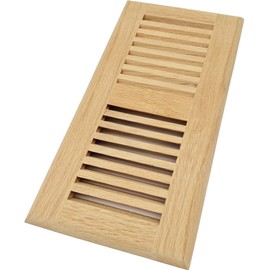 Homewell Red Oak Wood Floor Register Vent, Drop in Vent, 4x10 Inch, Unfinished