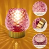 Ecleng 2 Pack Small Battery Operated Lamp with Timer,Cordless Glass