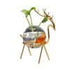 Radefasun Desktop Plant Vases Flower Vase with Gold Metal Stand
