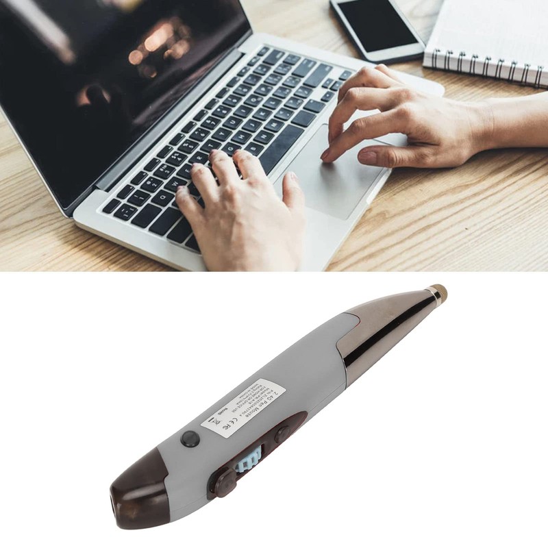 Topiky Kabellose Optische Taschen-Stiftmaus, 2,4 G Wiederaufladbare Optische USB-Stiftmaus, Einstellbare
