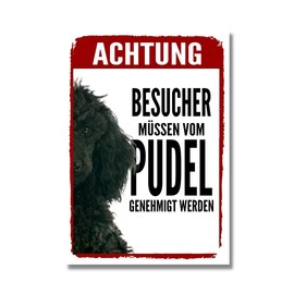 Poodle 1 Approval Dog Sign Saying Door Sign Dog Sign Warning Sign Gift Idea Safety Sign Dog Private Property Dog Warning Warning