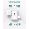 2 Pack Surge Protector Outlet, Outlet Splitter, Multi Plug Wall