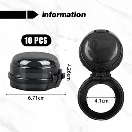 10 Black Gas Stove Switch Protection Cover, Children's Protective Cover, Creative Multi-Function Dust Cover, Knob Switch Accessories.