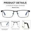 LKEYE Bifocal Reading Glasses Men Progressive Blue Light Blocking Computer