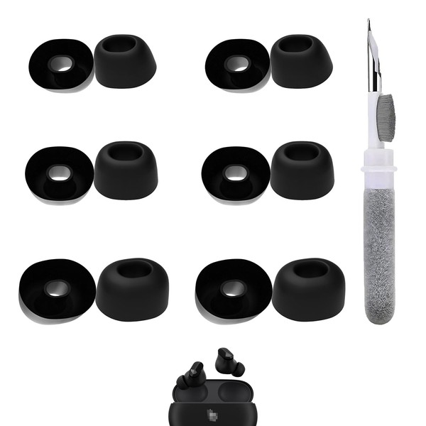 Vykyntow 6 Pairs Replacement Silicone Ear Buds Tips Compatible with