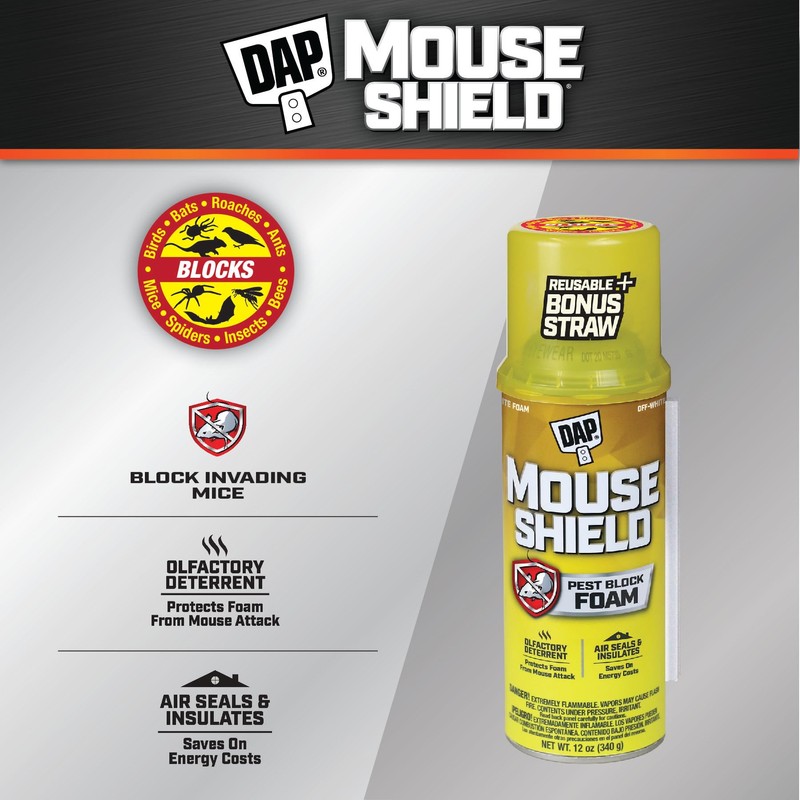 DAP 4001012506 12OZ Mouse Foam Sealant, Cream