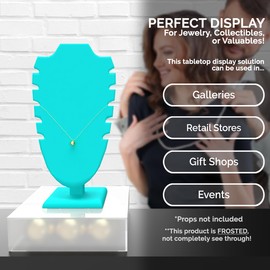 Frosted Acrylic Display Box Versatile 5 Sided Pedestal 6.75" x 6.75" x 2" Merchandise Storage Bin No Lid Retail Product Riser One Open Side by Marketing Holders