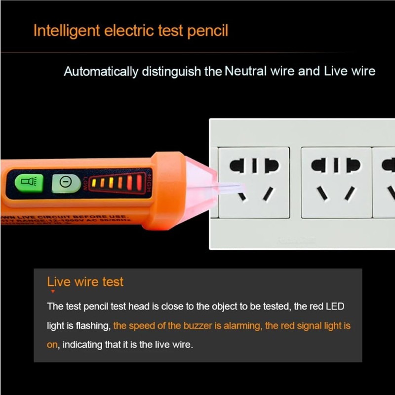 Voltage Tester, Non-Contact Voltage Tester, Pen, Wire Breakpoint Finder, Electric