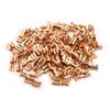 Heschen 100 Pcs Spade Crimp Terminals, 6.3mm, Brass, Non-Insulated, for
