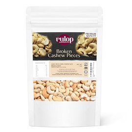 Rulop Broken Cashews - Large Pieces (1kg) - Premium Quality, Perfect for Snacking and Cooking, Vegan