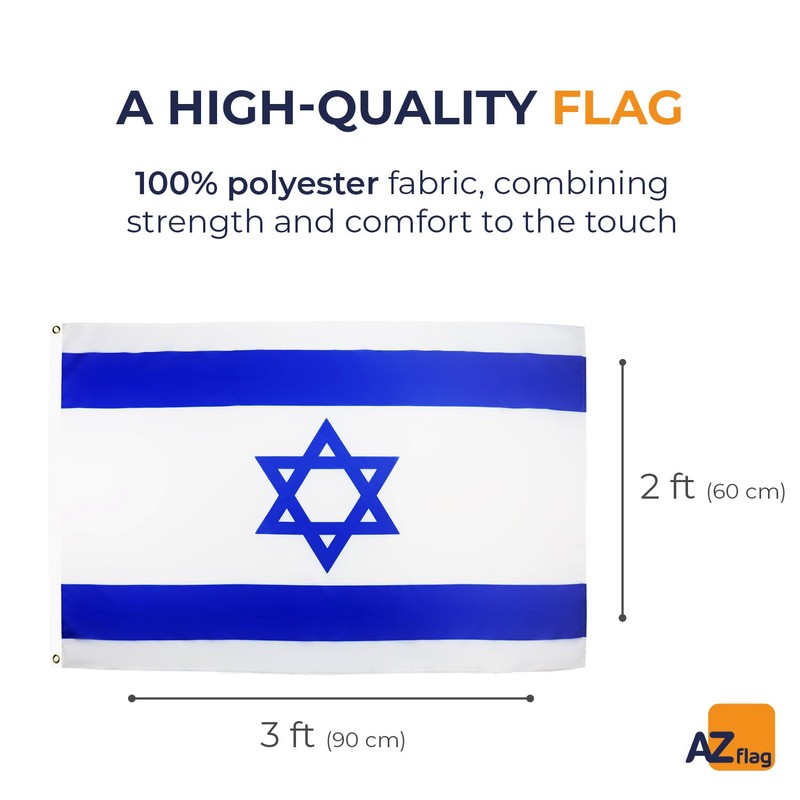 AZ FLAG Israel Flag 2' x 3' - Israeli -