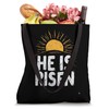 Easter HE IS RISEN Religious Typography Tote Bag