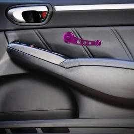 BESPORTBLE Universal Aluminum Alloy Car Window Crank Handle Replacement, Purple Manual Window Winder with Mounting Hardware, Fits Vehicles for Door Handle Upgrade