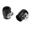 X AUTOHAUX 4pcs AN6 Hex Black Car Hose Finisher Clamp