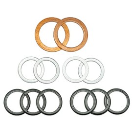 Dsnaduo 12 PCS Differential Oil Drain Plug Gaskets Fit Toyota Lexus 4Runner Land Cruiser Tundra Highlander RAV4 Sequoia Sienna Replace 90430-18008, 12157-10010, 90430-24003, 90430-A0003