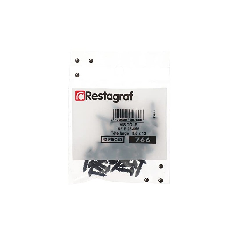 Restagraf 40 x Rlx Zn Black St 3.5 x 13mm