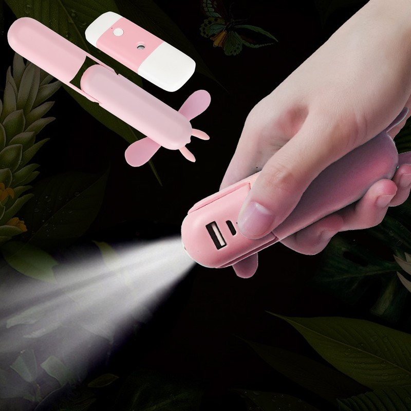 Handheld Fan Mini Small Folding USB Rechargeable Mobile Water Replenisher