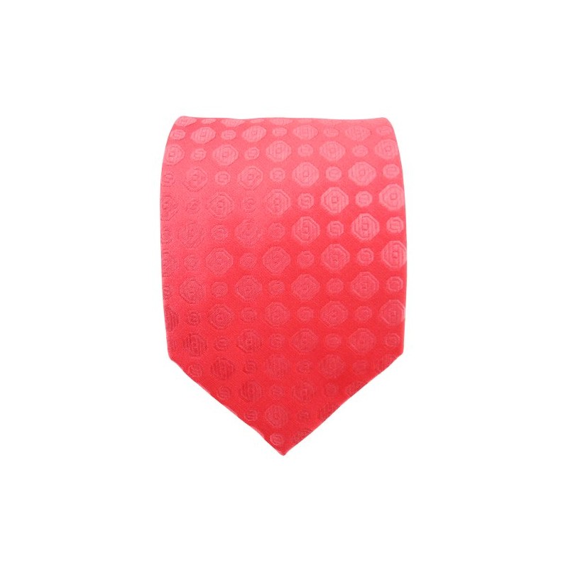 TigerTie Satin Silk Tie Red Rose Patterned - Tie Silk