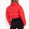 FindThy Women’s Winter Cropped Puffer Jacket Classic Long Sleeve Stand
