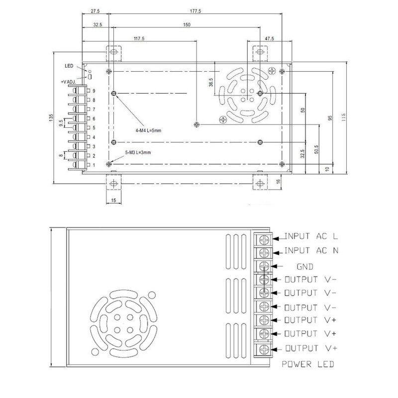 eTopxizu 12v 30a Dc Universal Regulated Switching Power Supply 360w
