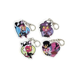 EBTY DREAMS Inc. - Set of 4 Helluva Boss Acrylic Keychain Blitzo, Moxxie, Stolas, Millie v1