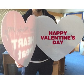 VictoryStore Jumbo Greeting Cards: Huge Valentine's Day Card (Heart Beat), 2 feet x 3 feet Card with Envelope