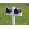 Handy Post Double 54-in x 31-in White Vinyl Mailbox Post