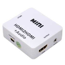 BOWONG Mini Converter, 1080P HDMI2HDMI Audio HD Converter, HDMI to HDMI Audio Extractor, Adaptor Switch, Video Audio Converter Adaptor for PC, Laptop, HDTV Projector