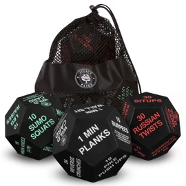 Exercise Dice - Fitness Workout Gear for Home Gym Equipment and Accessories, Personal Trainer Work Out Supplies for Adults