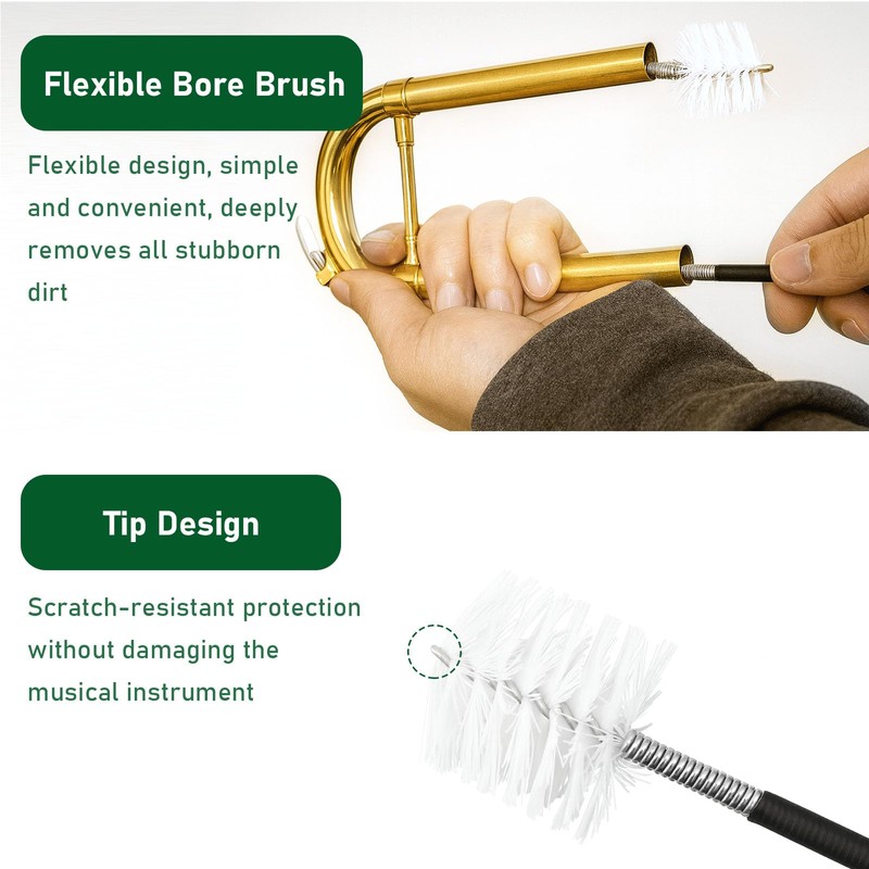 12pc Trumpet Cleaning Kit - Powerful Clean and Restores Smooth