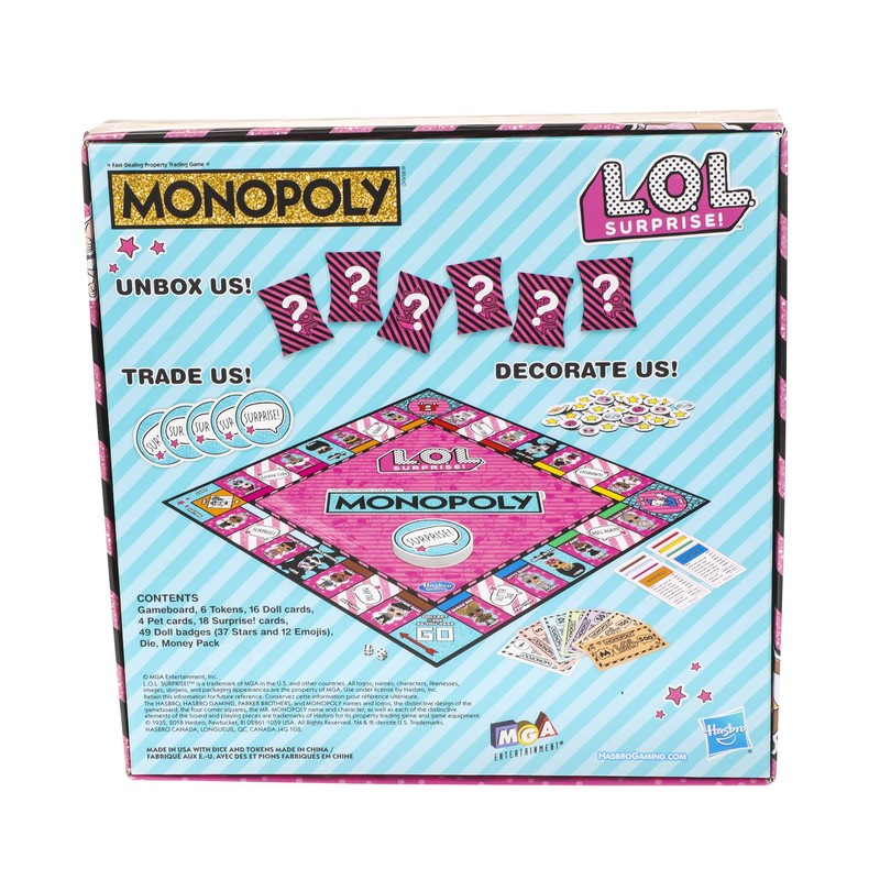 MONOPOLY Game: L.O.L. Surprise! Edition Board Game for Kids Ages