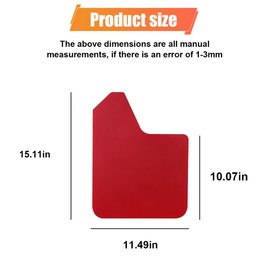 ZIMISI 4PCS Universal Car Mud Flaps, Bendable Splash Guards with Fastener Rivet Clips, Flexible Truck Front & Rear Mudguard, Car Exterior Dirty Fenders Accessories for Pickup, SUV (Red)