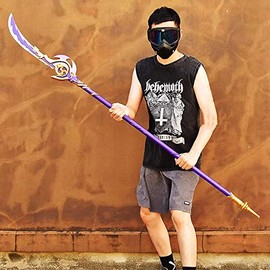damdos Halloween Prop Impact Cosplay Swords, Oversized 72" Engulfing Raiden Shogun Sword, Role Playing Birthdays Gift(Raiden Shogun)