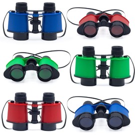 SRENTA Pack of 12 Kids Binoculars - 3.5" x 5" with Neck String - Gifts for Boys and Girls - Binoculars for Bird Watching, Educational Learning, Hunting, Hiking, Birthday Presents