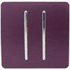 Trendi 2 Gang 2 Way Artistic Modern Glossy 10 Amp