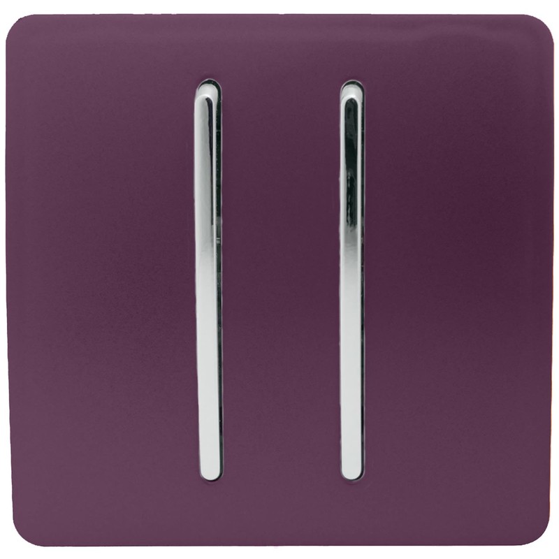 Trendi 2 Gang 2 Way Artistic Modern Glossy 10 Amp
