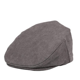 TRP0503 Troop London Accessories Canvas Old School Style Hat, Flat Cap, Shelby Newsboy Cap - Black 58