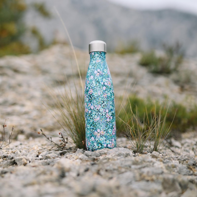 Qwetch Giverny Glycine Thermos Flask, 500 ml, Stainless Steel, 24