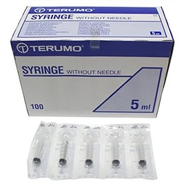 Terumo Syringe 5ml Hypodermic Slip Tip Syringe, Pack of 100