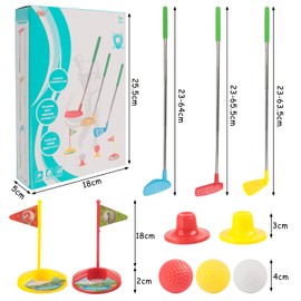 JWTRSVTY Children's Golf Club Set, Mini Golf Children 3-8 Years, Children's Mini Golf with Balls and Retractable Golf Clubs, Golf Toy for Toddlers, Children's Toy for Outdoor and Indoor Use