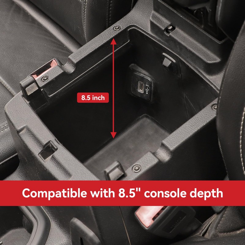 Linskip Console Valuables Safe Compatible with 2018-2026 Jeep Wrangler JL