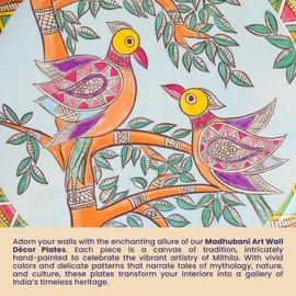 RITUALISTIC Madhubani Wall Plates- Set of 3 |Home Decor | Painting | Divine | Intricate Designs