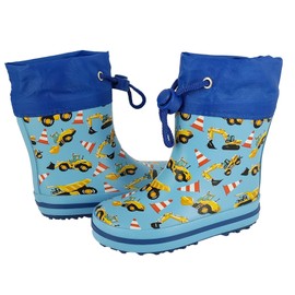 Beck Boys Mini Excavator Wellington Boots, lightblue, 22 EU