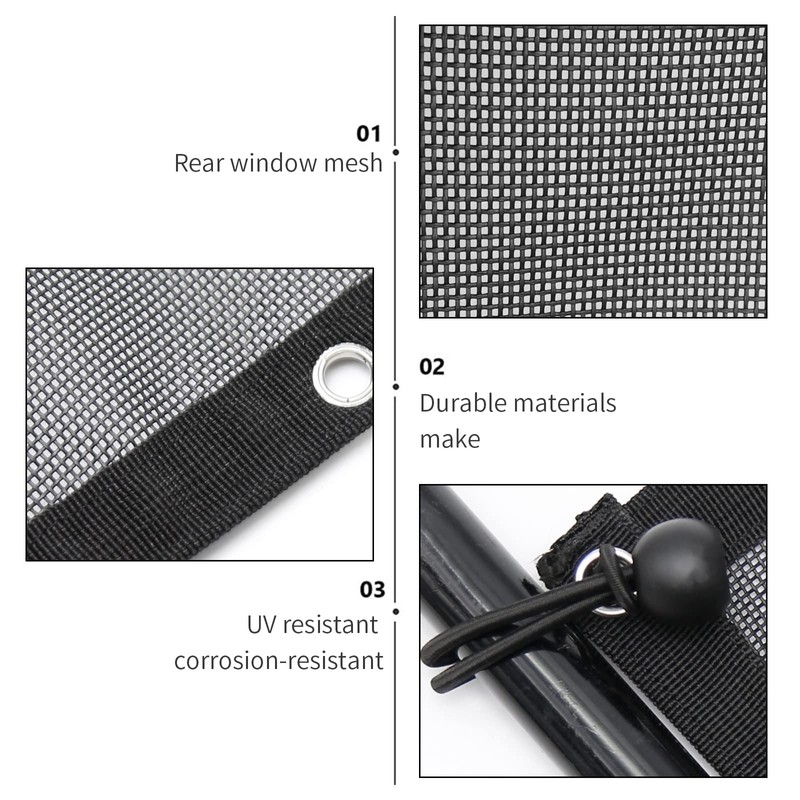 Hoypeyfiy UTV Sunshade Mesh, Nylon Rear Window UV Protection Net