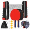 Naissgo Table Tennis Set with Retractable Net, Portable Ping Pong