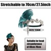 Flapper Headband for Women Vintage 1920s Pearls Feather Lace Headpiece