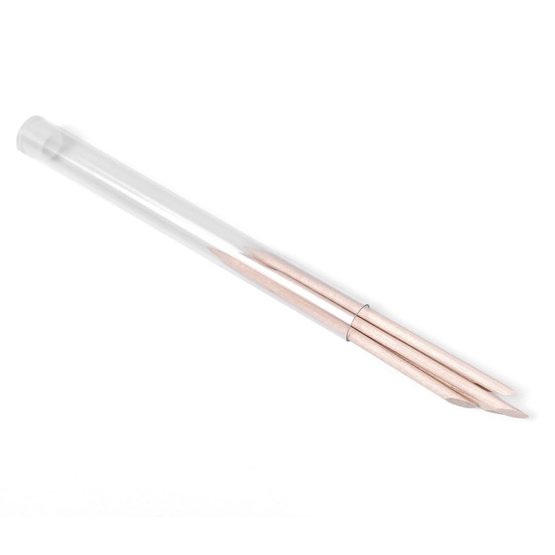 siyuwuro 5PCS Orange Wood Nail Sticks Double Sided Cuticle Pusher