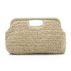 EVEOUT Straw Clutch for Women Summer Boho Raffia Beach Purse